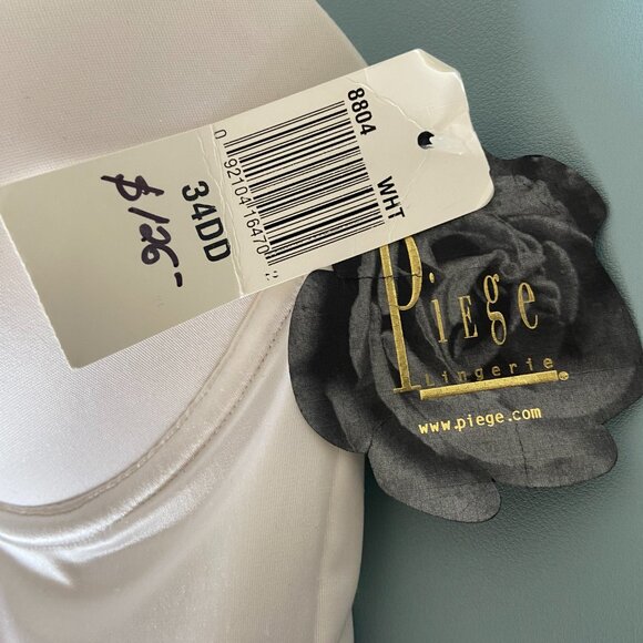 NWT - White Bustier with garter straps - Size 34DD - Picture 2 of 9